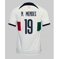 Camisa de time de futebol Portugal Nuno Mendes #19 Replicas 2º Equipamento Mundo 2022 Manga Curta
